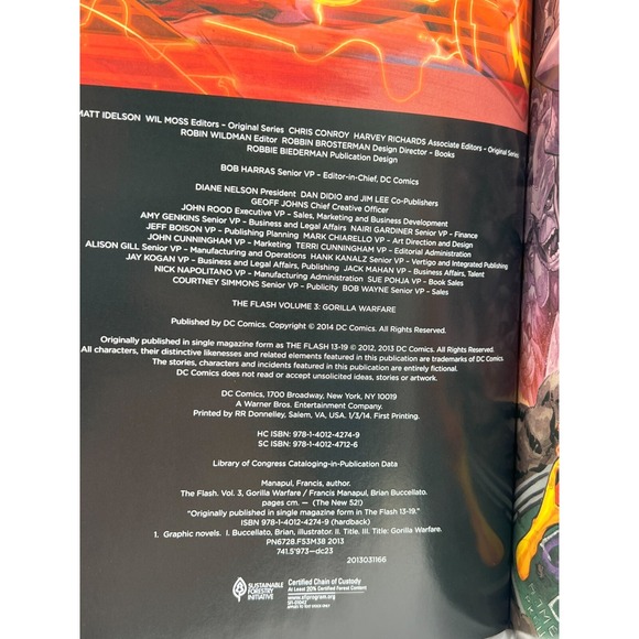 THE FLASH Volume 3 Gorilla Warfare The New 52 DC HCDJ First Print DC Comics - Picture 11 of 14